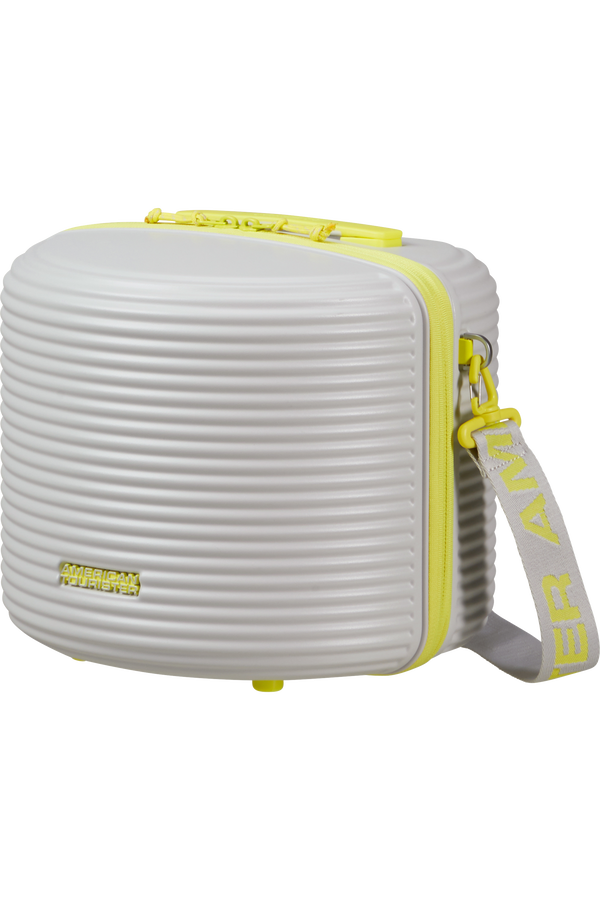 American Tourister Rollio Beauty Case  Light Grey/Lime American Tourister Rollio Beauty Case  Light Grey/Lime