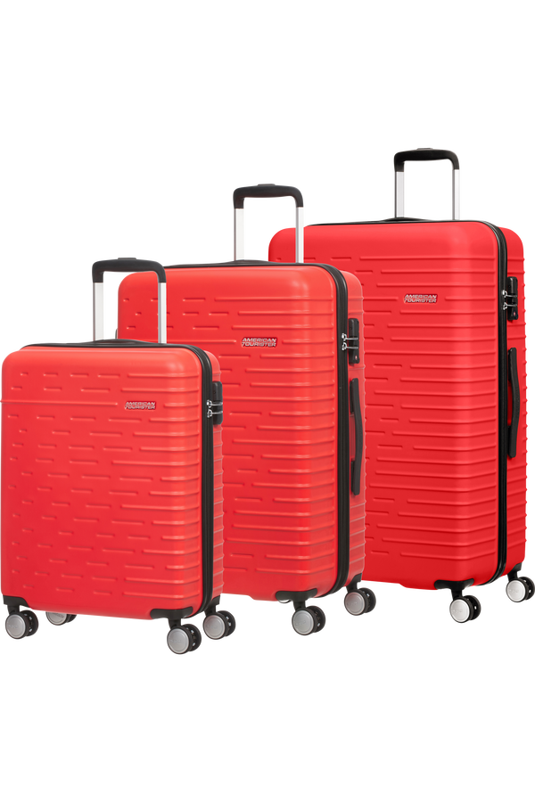 American Tourister Hyperdash 3 PC Set A  Vivid Red