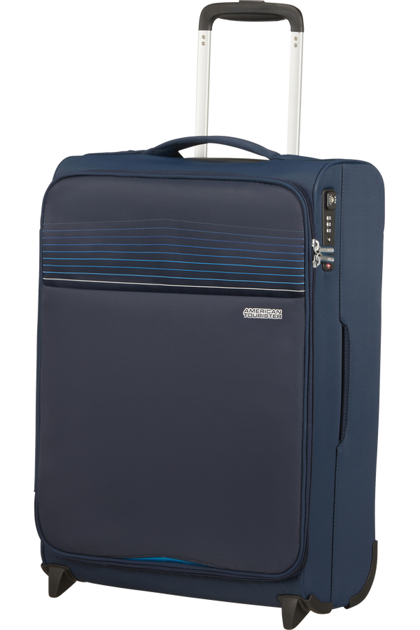 American Tourister Lite Ray Upright TSA 55cm  Půlnočn&iacute; n&aacute;mořn&iacute; modr&aacute;