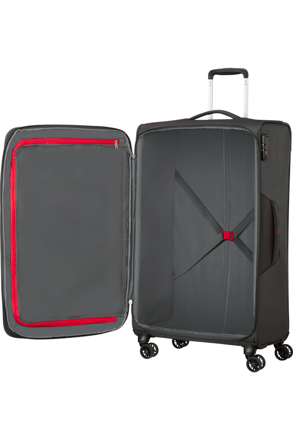 American Tourister Crosstrack Spinner Expandable 79cm  Šedá/červená
