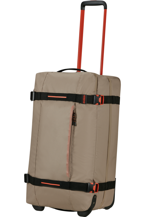 American Tourister Urban Track Duffle with Wheels Coated M  Beige/Orange American Tourister Urban Track Duffle with Wheels Coated M  Beige/Orange