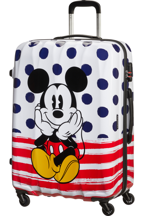 American Tourister Disney Legends Spinner 75cm  Mickey Blue Dots