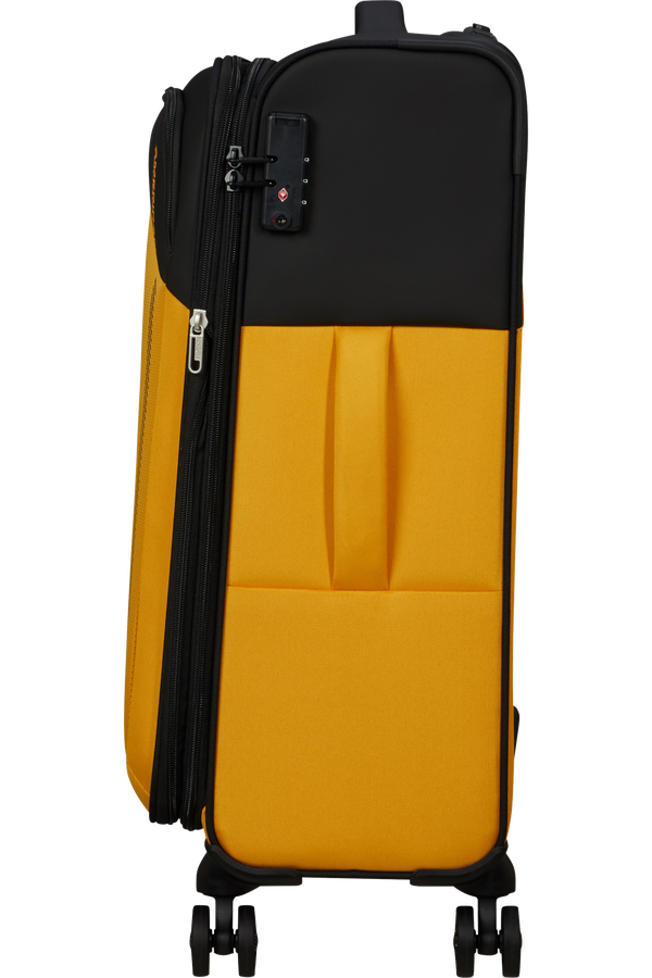American Tourister Daring Dash Spinner Expandable TSA M  Black/Yellow