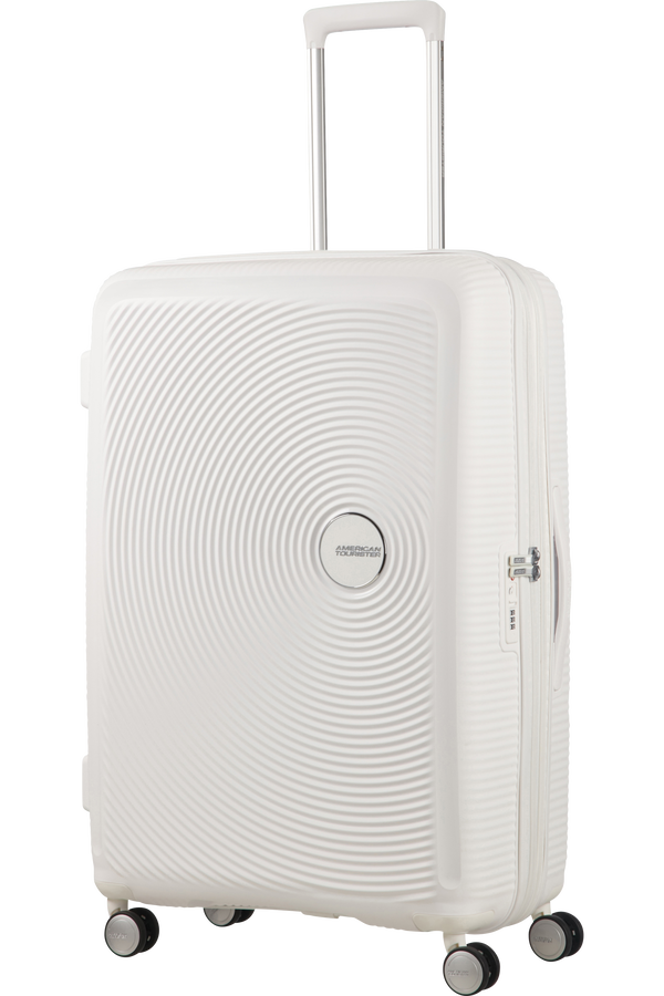 American Tourister Soundbox Spinner(4 kolečka) roz&scaron;iřiteln&yacute; 77cm Pure White