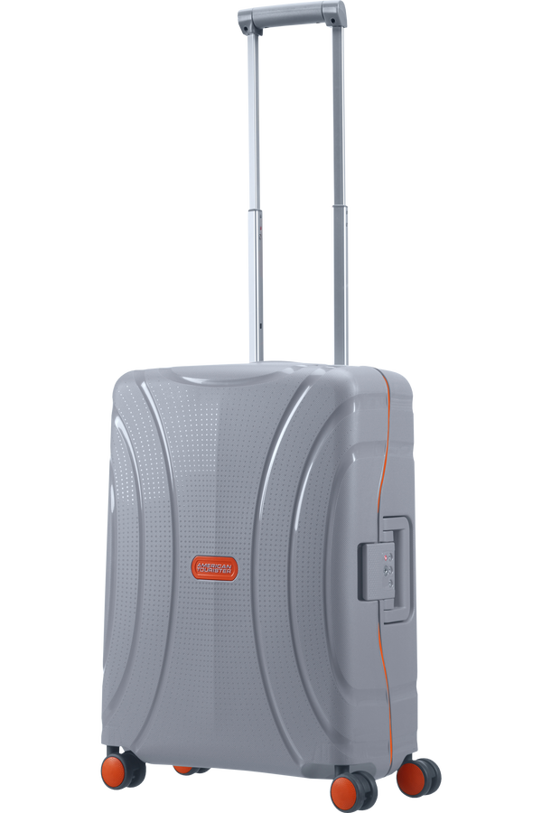 American Tourister Kufr Lock'n'Roll Spinner, 4 kolečka, kabinov&eacute; zavazadlo, 55x40x20 cm, &scaron;ed&aacute; Volt