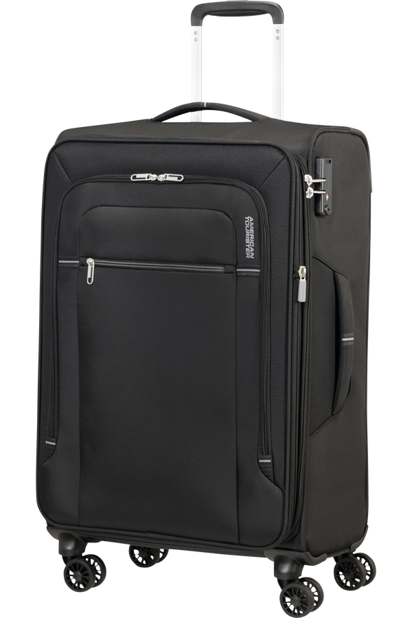 American Tourister Crosstrack Spinner Expandable 67cm  Černá/šedá