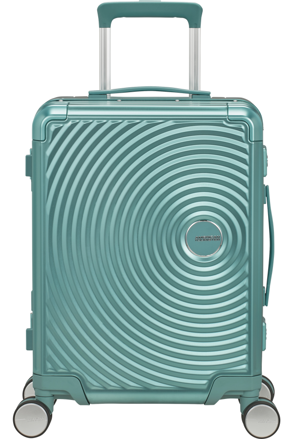 American Tourister Soundbox Alu Spinner TSA 55cm Dusty Turquoise