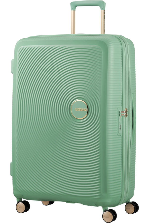 American Tourister Soundbox Spinner TSA Expandable 77cm  Almond Green/Gold American Tourister Soundbox Spinner TSA Expandable 77cm  Almond Green/Gold
