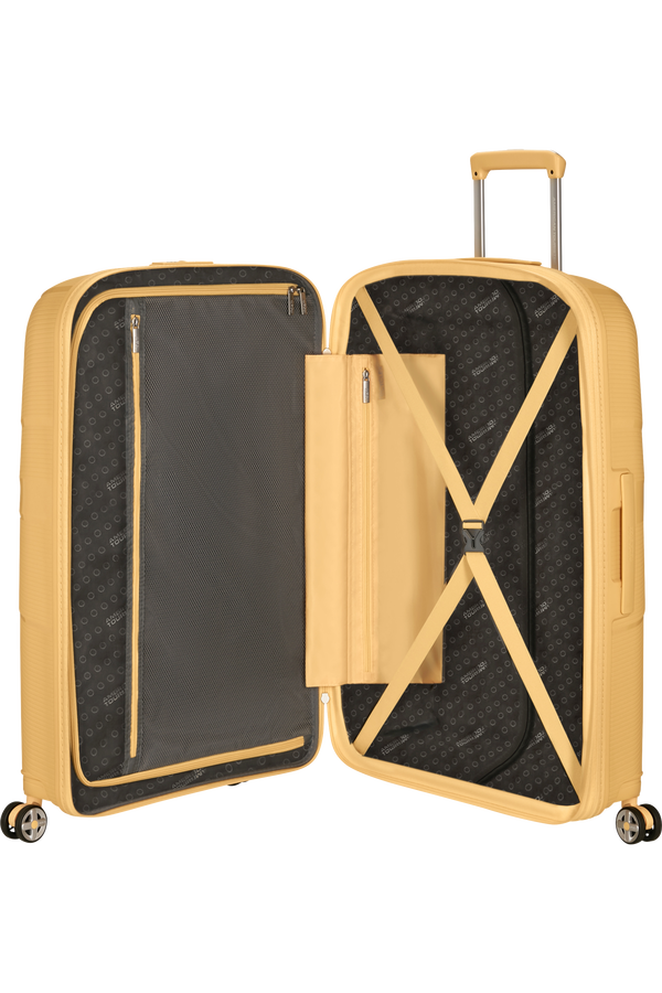 American Tourister StarVibe Spinner Expandable TSA 77cm  Metallic Banana American Tourister StarVibe Spinner Expandable TSA 77cm  Metallic Banana
