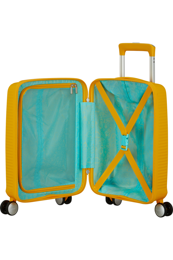 American Tourister Soundbox Mini Spinner 47cm  Zlatě žlut&aacute;