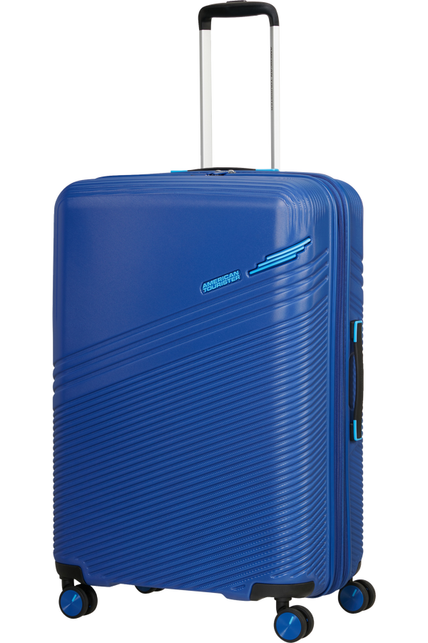 American Tourister Triple Trace Spinner TSA Expandable 76cm  N&aacute;mořn&iacute; modr&aacute;/modr&aacute;