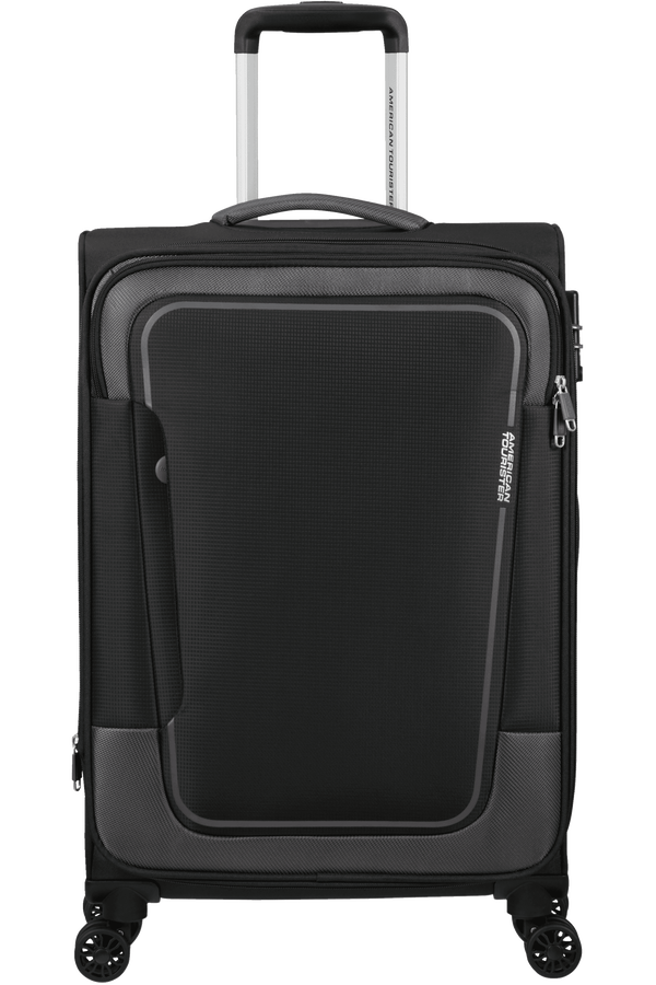 American Tourister Pulsonic Spinner Expandable 68cm  Asphalt Black