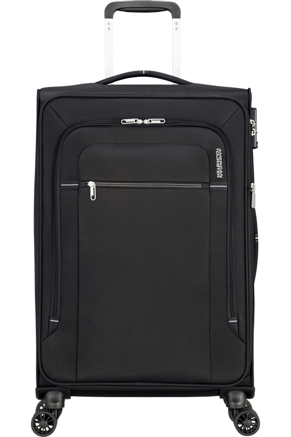 American Tourister Crosstrack Spinner Expandable 67cm  Čern&aacute;/&scaron;ed&aacute;