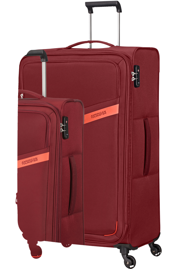 American Tourister Springwave 3 PC Set A  Brick Red/Peach