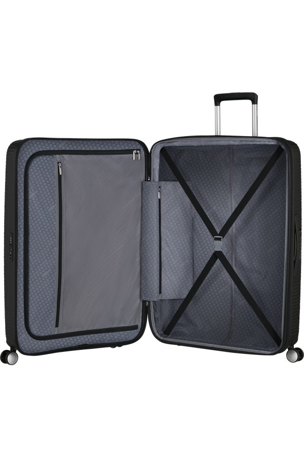American Tourister SoundBox Spinner TSA Expandable 80cm  Temná černá