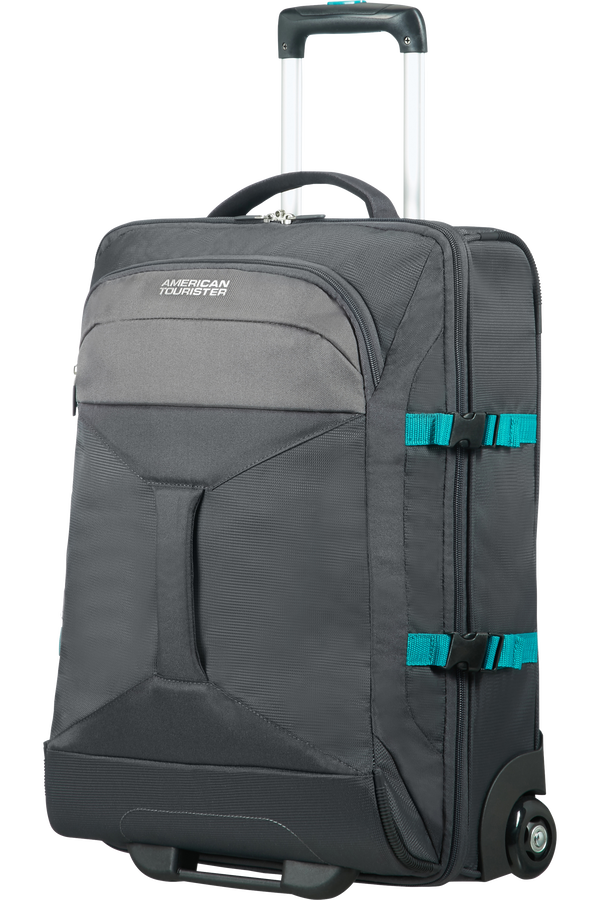 American Tourister Road Quest Duffle with Wheels 55X40X20cm  Grey/Turquoise