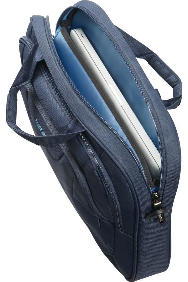 American Tourister Ta&scaron;ka na notebook At Work, 33,8-35,8 cm/13,3-14,1 palců, půlnočn&iacute; n&aacute;mořn&iacute; modr&aacute;