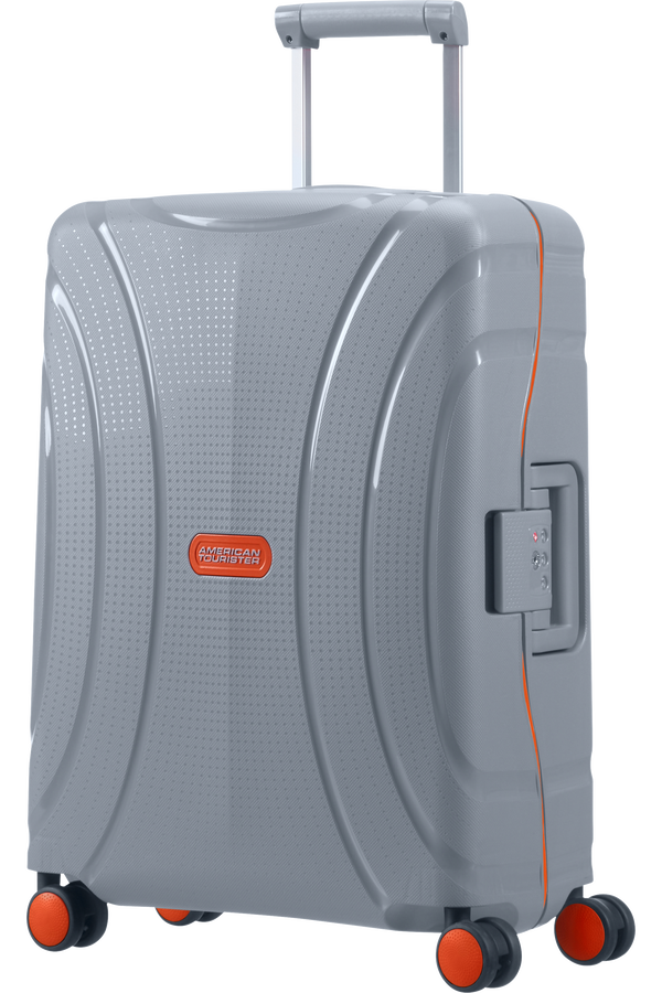 American Tourister Kufr Lock'n'Roll Spinner, 4 kolečka, kabinov&eacute; zavazadlo, 55x40x20 cm, &scaron;ed&aacute; Volt