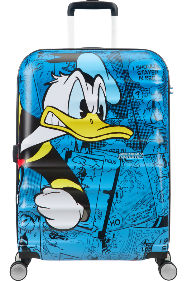 American Tourister Kufr Wavebreaker Disney Spinner, 4 kolečka, 67 cm, střední, kačer Donald