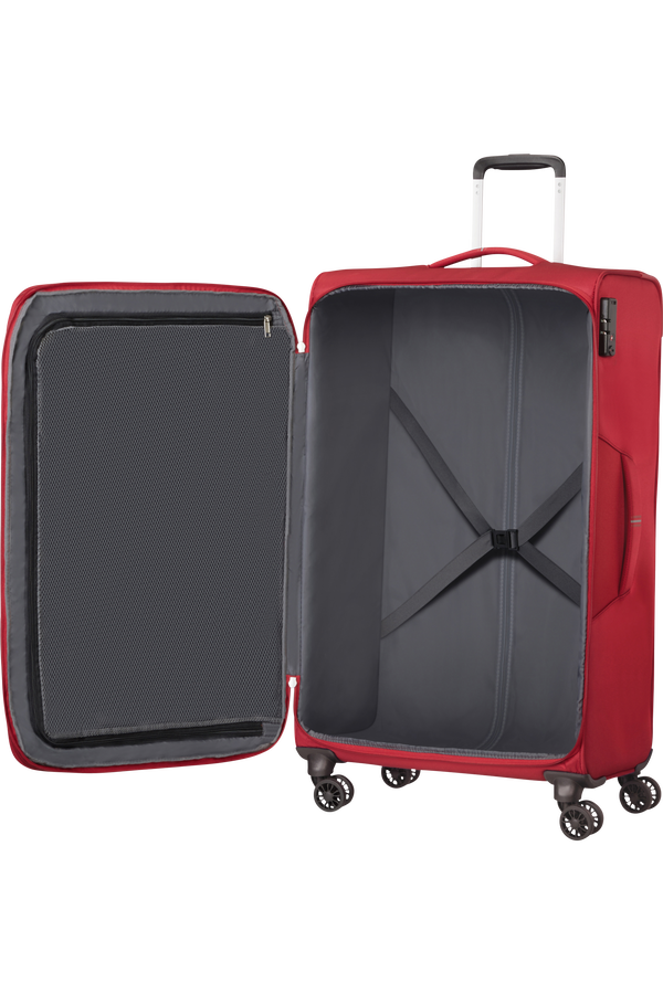 American Tourister Crosstrack Spinner Expandable 79cm  Red/Grey American Tourister Crosstrack Spinner Expandable 79cm  Red/Grey