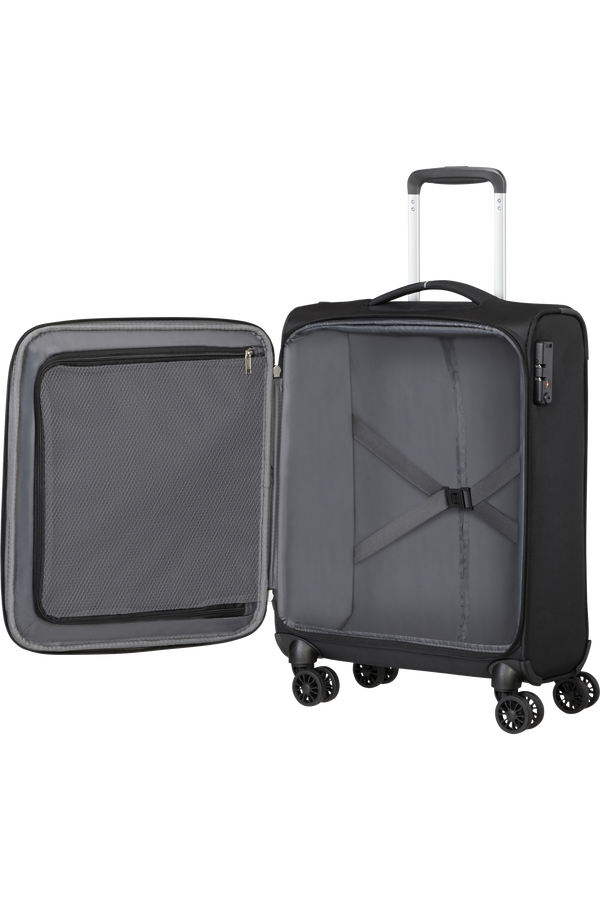 American Tourister Crosstrack Spinner 55cm  Čern&aacute;/&scaron;ed&aacute;