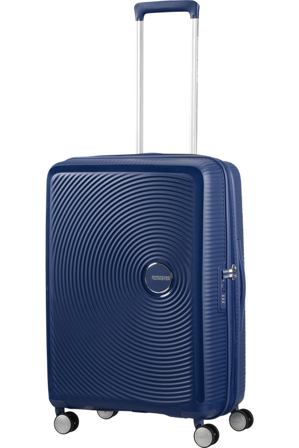 American Tourister Soundbox Spinner, rozšířitelný, 67 cm, půlnoční námořní modrá