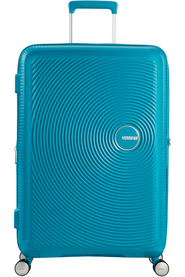 American Tourister Soundbox Spinner, rozšířitelný, 67 cm, letní modrá