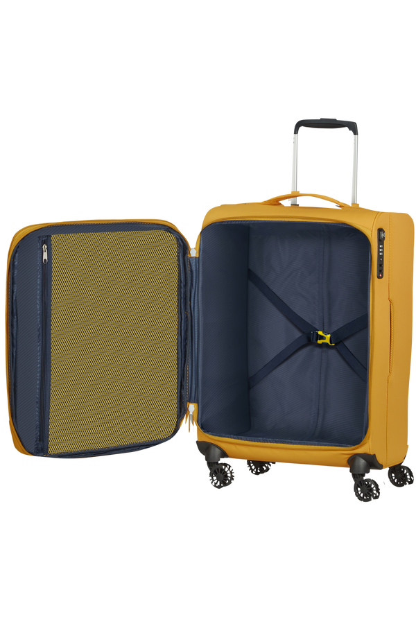 American Tourister Lite Ray Spinner TSA Expandable 55cm  Zlatě žlutá