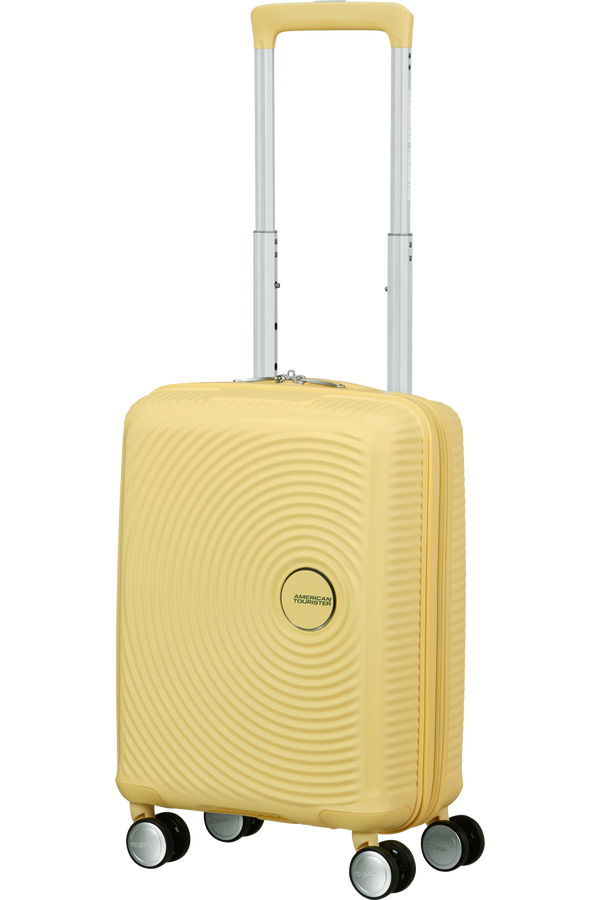 American Tourister Soundbox Mini Spinner 47cm  Pastel Yellow American Tourister Soundbox Mini Spinner 47cm  Pastel Yellow
