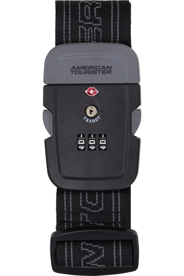 American Tourister American Tourist. Ta Luggage Belt TSA  Čern&aacute;/&scaron;ed&aacute;