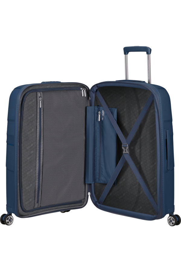 American Tourister Starvibe Spinner Expandable TSA 67cm N&aacute;mořn&iacute; modr&aacute;