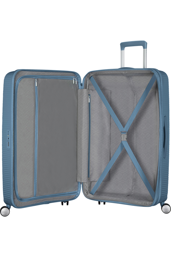 American Tourister Soundbox Spinner Expandable 77cm  Stone Blue