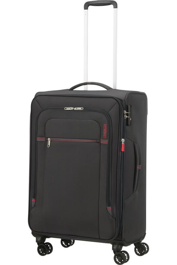 American Tourister Crosstrack Spinner Expandable 67cm  Šedá/červená American Tourister Crosstrack Spinner Expandable 67cm  Šedá/červená
