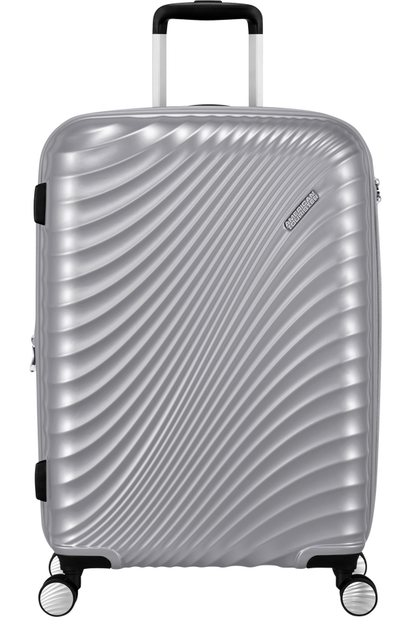 American Tourister Jetglam Spinner 67cm  Metalická stříbrná
