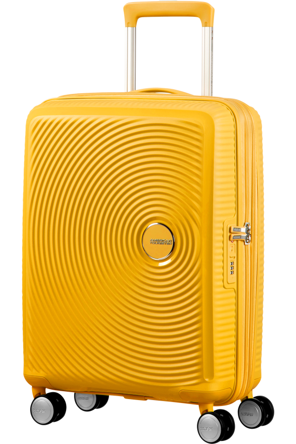 American Tourister Soundbox Spinner 55  Zlatě žlut&aacute;