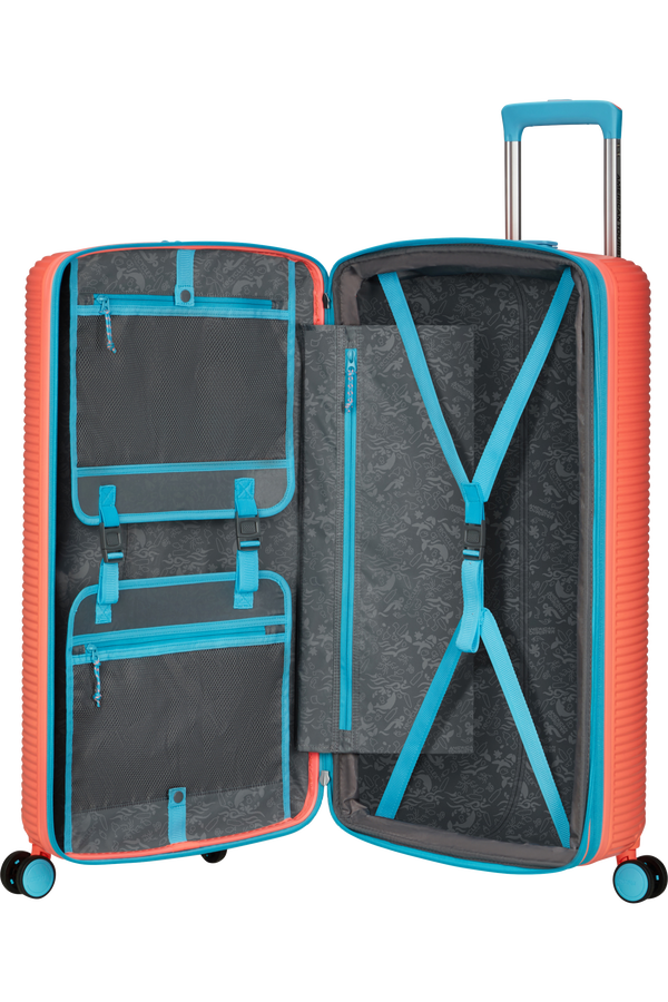 American Tourister Rollio Spinner 75cm  Coral/Blue