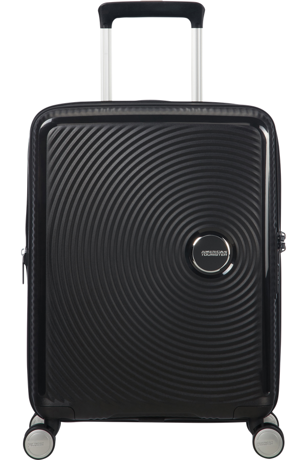 American Tourister Soundbox Spinner, rozšířitelný, 55 cm, temná černá