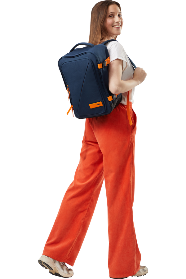 American Tourister Take2cabin Casual Backpack S  Dark Navy/Radiant Orange