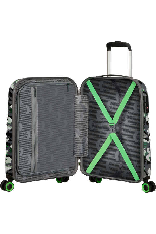 American Tourister Wavetwister Spinner TSA Print 55cm  Camo/Acid Green