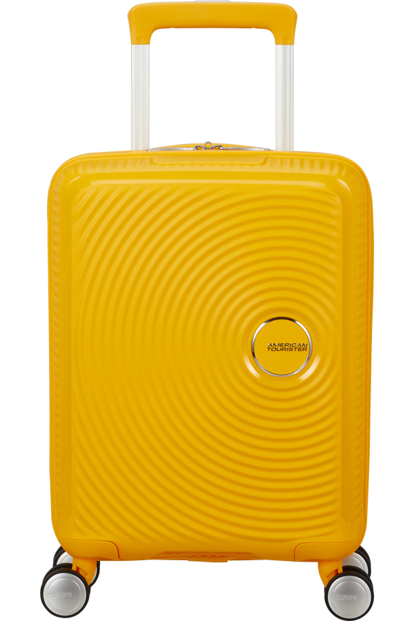 American Tourister Soundbox Mini Spinner 47cm  Zlatě žlut&aacute;