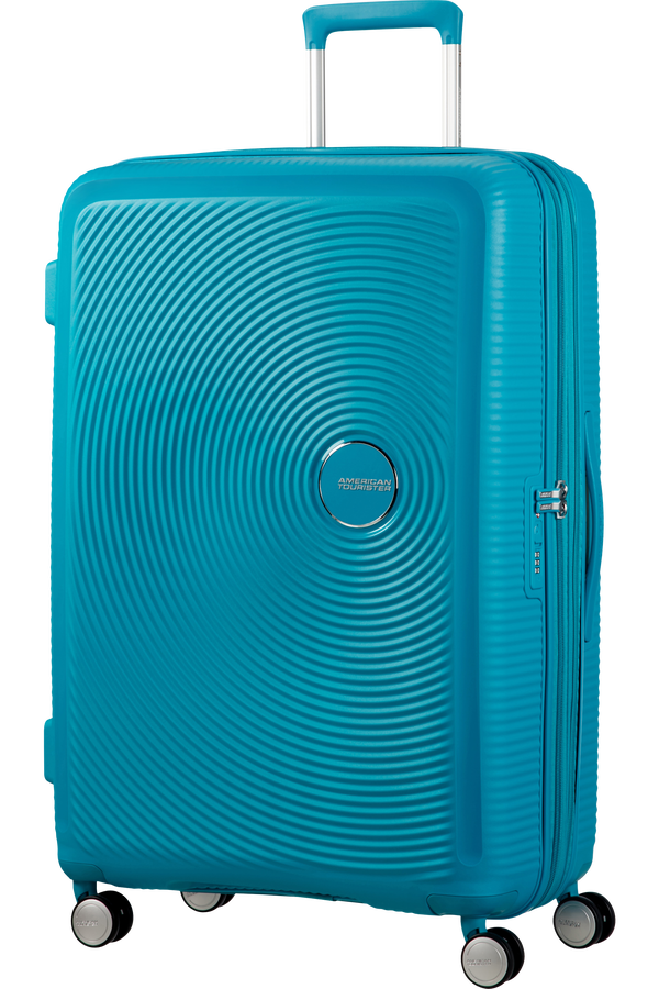 American Tourister Soundbox Spinner, rozšířitelný, 77 cm, letní modrá
