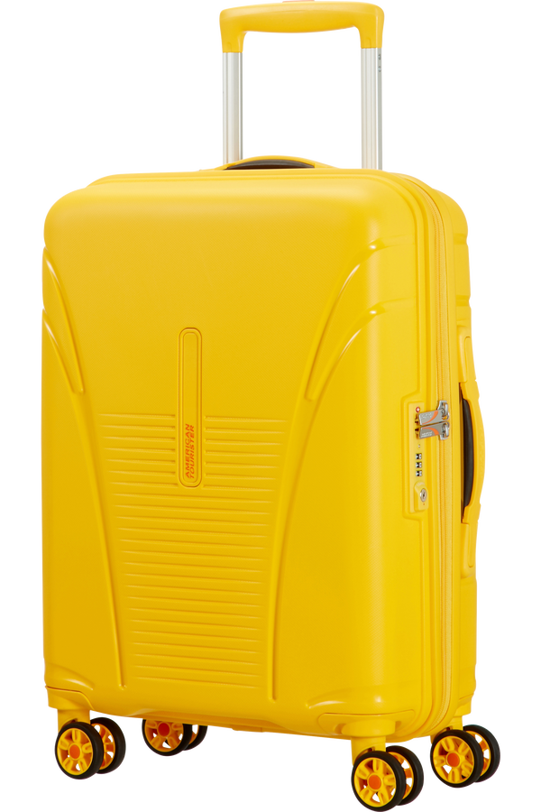 American Tourister Kufr Skytracer Spinner, 4 kolečka, kabinové zavazadlo, 40x55x20 cm, šafránově žlutá