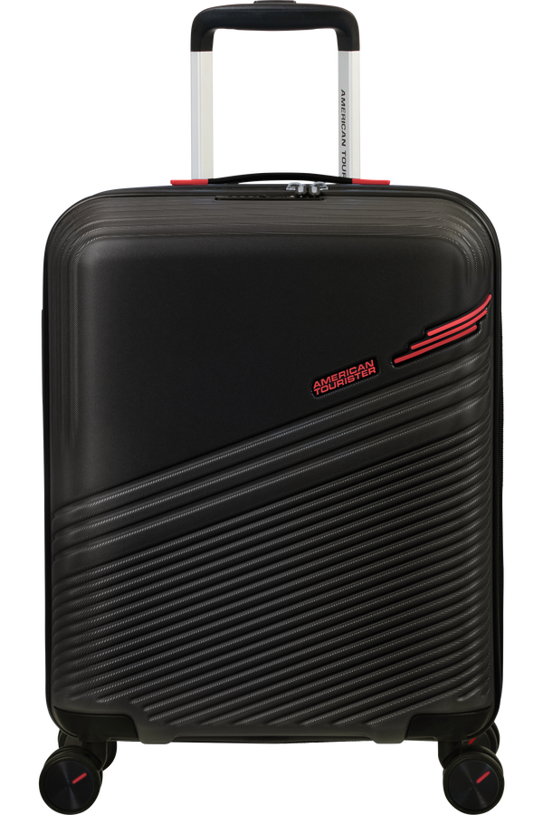 American Tourister Triple Trace Spinner TSA Expandable 55cm  Black/Red