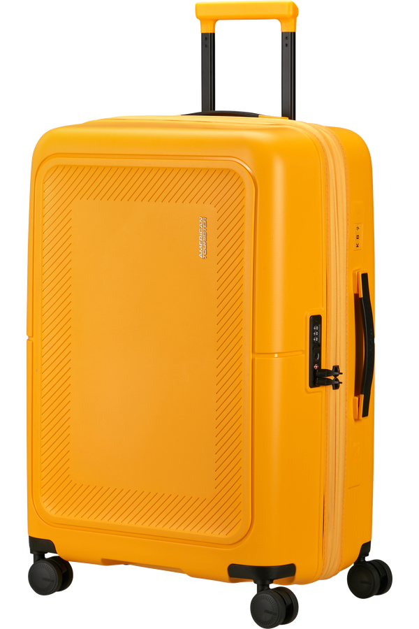 American Tourister DashPop Spinner Expandable TSA 67cm Zlatě žlut&aacute;