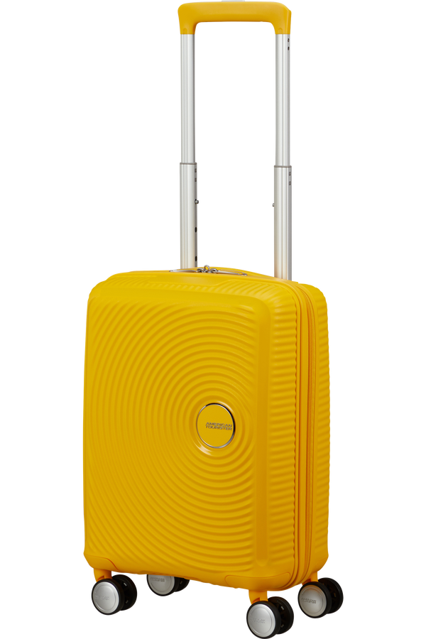 American Tourister Soundbox Mini Spinner 47cm  Zlatě žlut&aacute;