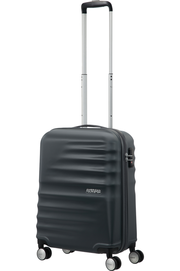 American Tourister Kufr Wavebreaker Spinner, 4 kolečka, kabinové zavazadlo, 55x40x20 cm, noční stín