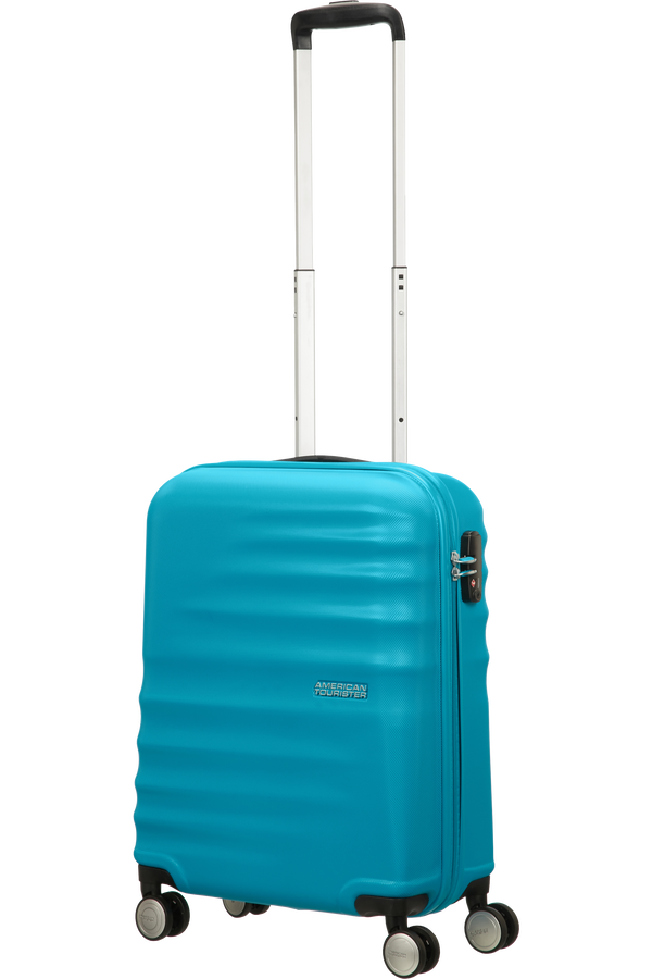 American Tourister Kufr Wavebreaker Spinner, 4 kolečka, kabinové zavazadlo, 55x40x20 cm, letní obloha