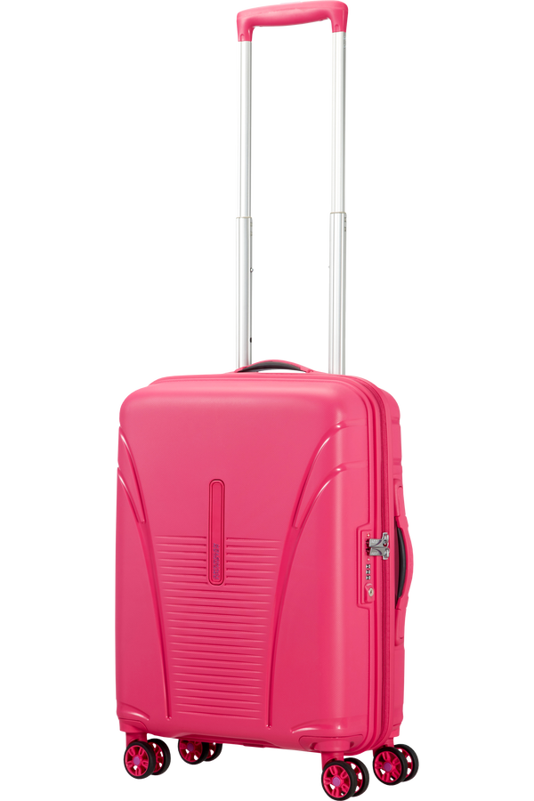 American Tourister Kufr Skytracer Spinner, 4 kolečka, kabinové zavazadlo, 40x55x20 cm, růžový blesk