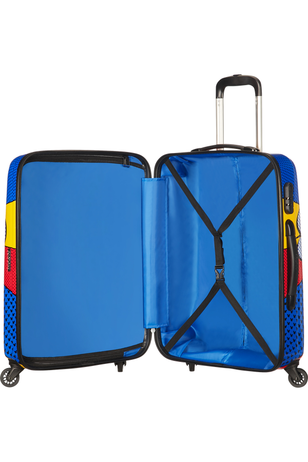 American Tourister Kufr Legendy Disney Spinner, 4 kolečka, 65 cm, střední, Blesk s myšákem Mickey