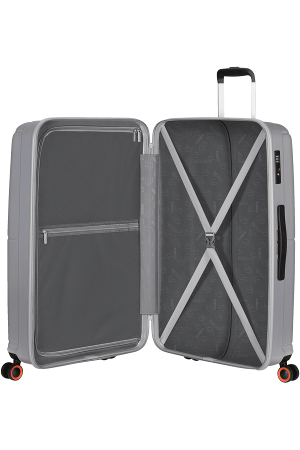 American Tourister Geopop Spinner 77/28 Tsa. 77cm  Metalická stříbrná American Tourister Geopop Spinner 77/28 Tsa. 77cm  Metalická stříbrná
